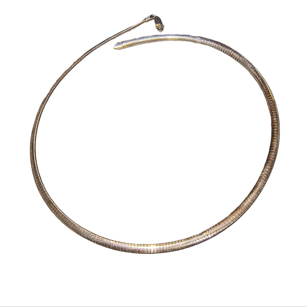 Vintage Sterling Silver Italian 18 Inch Omega Chain Necklace - Picture 2 of 10